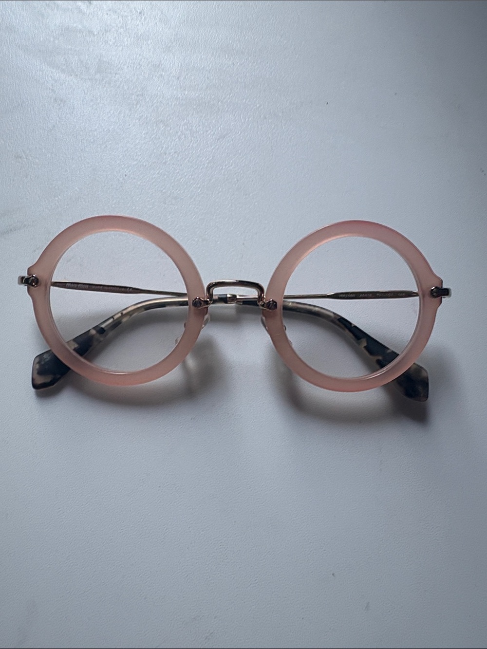 MIU MIU Round Pink Frame Glasses